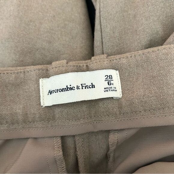 Abercrombie & Fitch Brushed Suiting Tailored Cargo Wide Leg Pants Size 28 6 - Picture 7 of 11
